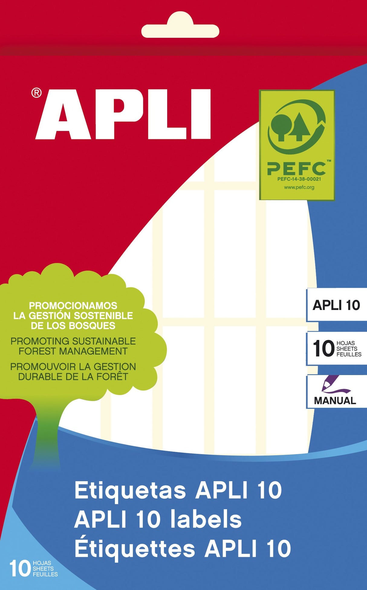 EAN 8410782016373 - APLI 01637 etiqueta autoadhesiva Rectángulo Permanente Blanco 280 pieza(s) imagen 1
