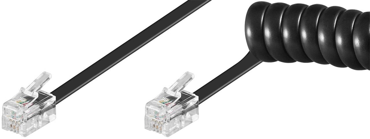 EAN 4040849680021 - Goobay 68002 cable telefónico 4 m Negro imagen 1