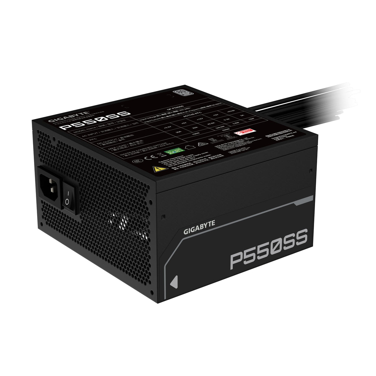 EAN 4719331554187 - GIGABYTE P550SS unidad de fuente de alimentación 550 W 20+4 pin ATX Negro imagen 6