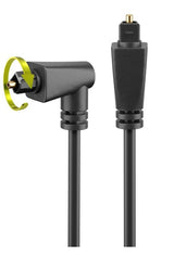 Cable  1 M Toslink M A Toslink M Ø 4 Mm Con Un Conector En Codo En 90º Y Giratorio, Bolsa De Colgar