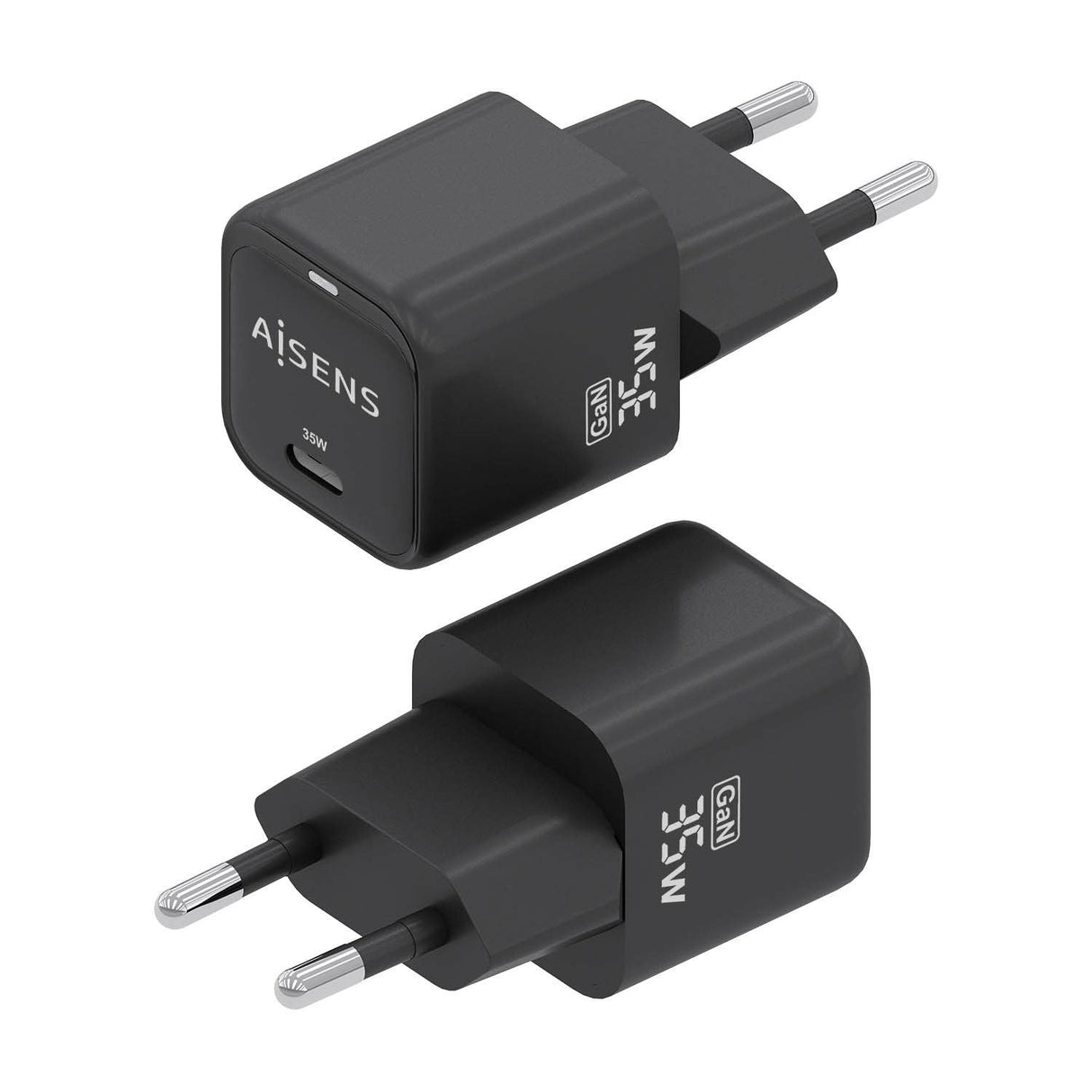 Aisens Cargador Gan 35w, 1xusb-C Pd3.0 Qc4.0, Negro