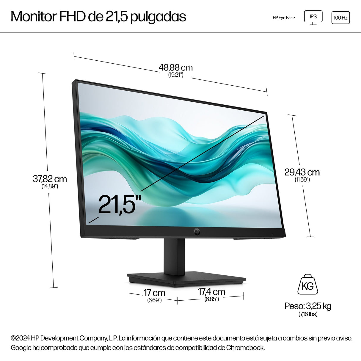 Hp Series 3 Pro 21.5 Inch Mntr Fhd Monitor - 322pf