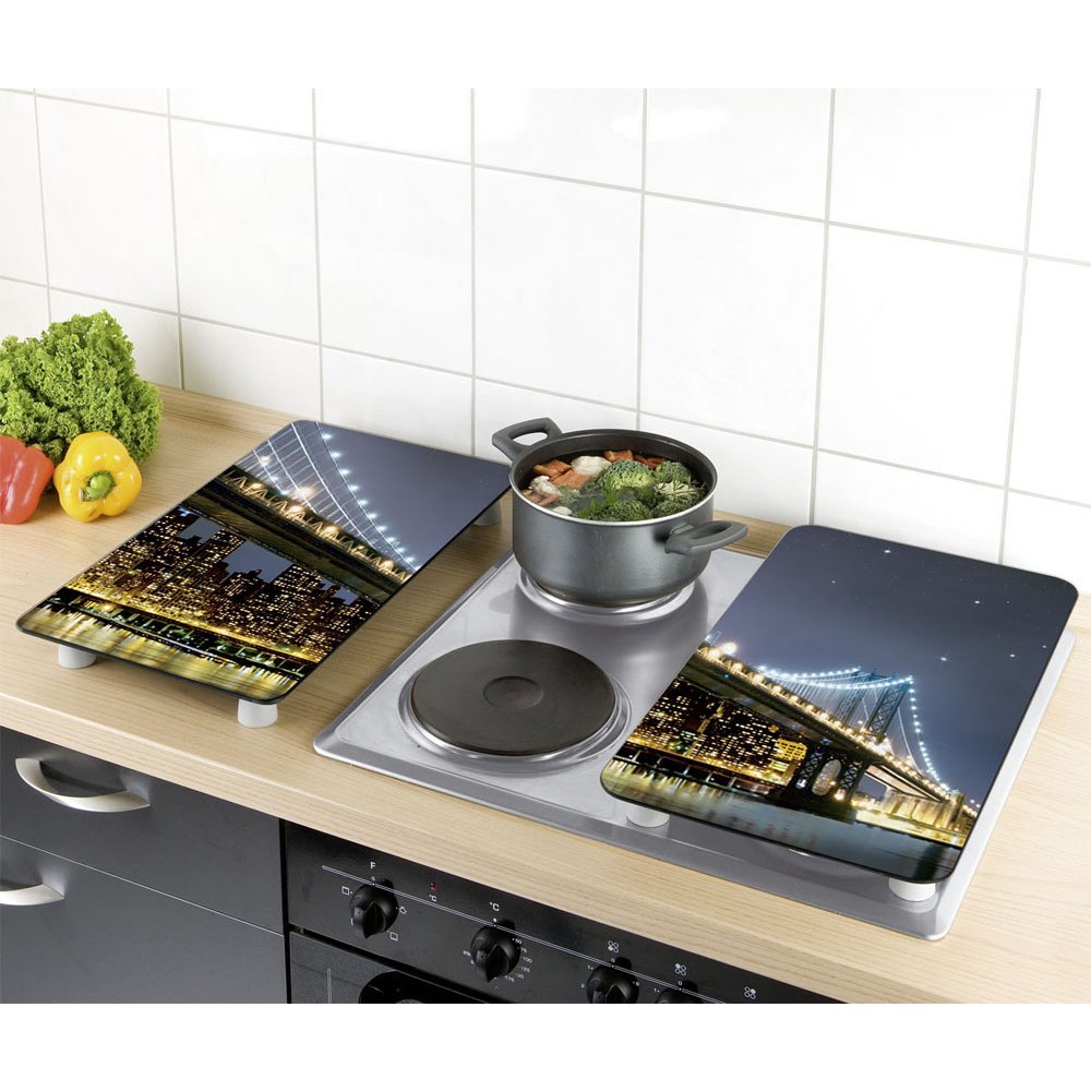 Placas Cobertoras De Vidrio Universales Brooklyn Bridge 2 Unid. 2521320100 Wenko