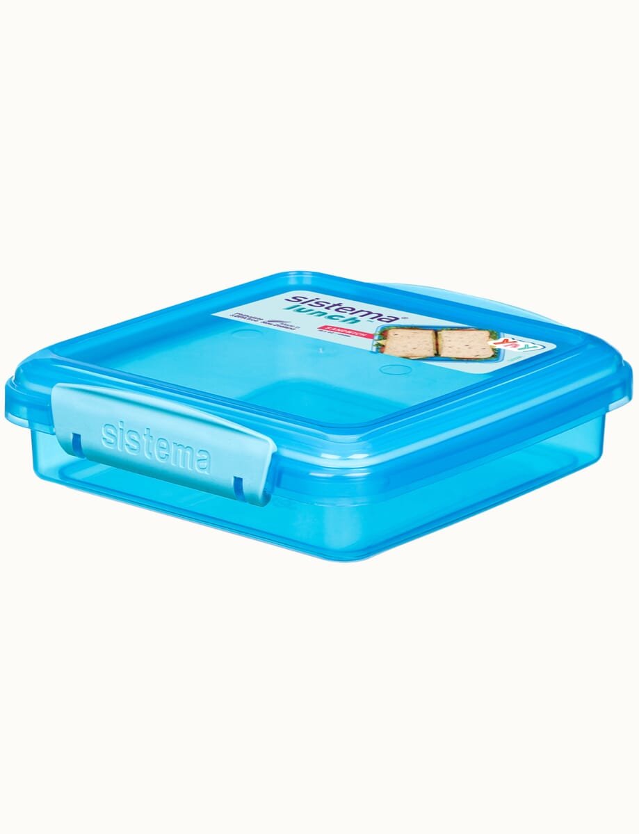 Sistema 31646 Recipiente De Almacenar Comida Rectangular Contenedor 0,45 L Azul