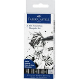 Pluma Faber-Castell 167124 Negro 6 Pieza(S)