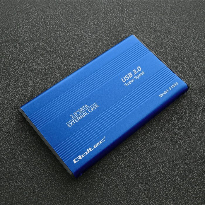EAN 5901878518596 - Qoltec 51859 caja para disco duro externo Carcasa de disco duro/SSD Azul 2.5" imagen 4