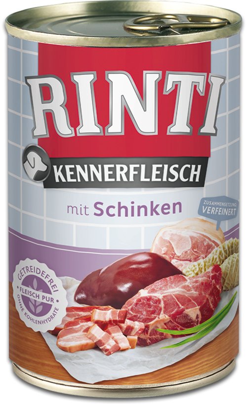 EAN 4000158910509 - RINTI 4000158910509 alimento húmedo para perros Jamón Adulto 400 g imagen 1