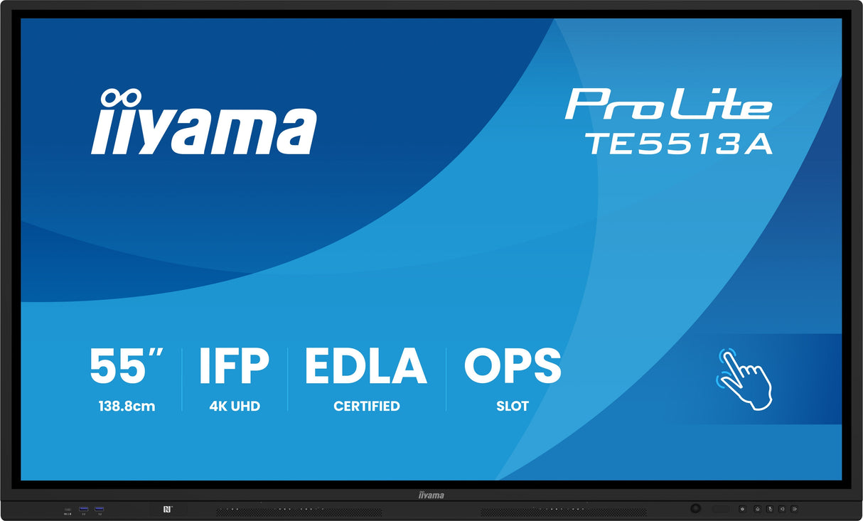 Iiyama Te9813a-B1ag Pantalla De Señalización Panel Plano Interactivo 2,48 M (97.5") Wifi 450 Cd / M² 4k Ultra Hd Negro Pantalla Táctil Procesador Incorporado Android 18/7
