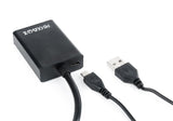 Gembird Adaptador Vga A Hdmi Con Audio Jack  3.5mm 0.15m Negro A-Vga-Hdmi-01
