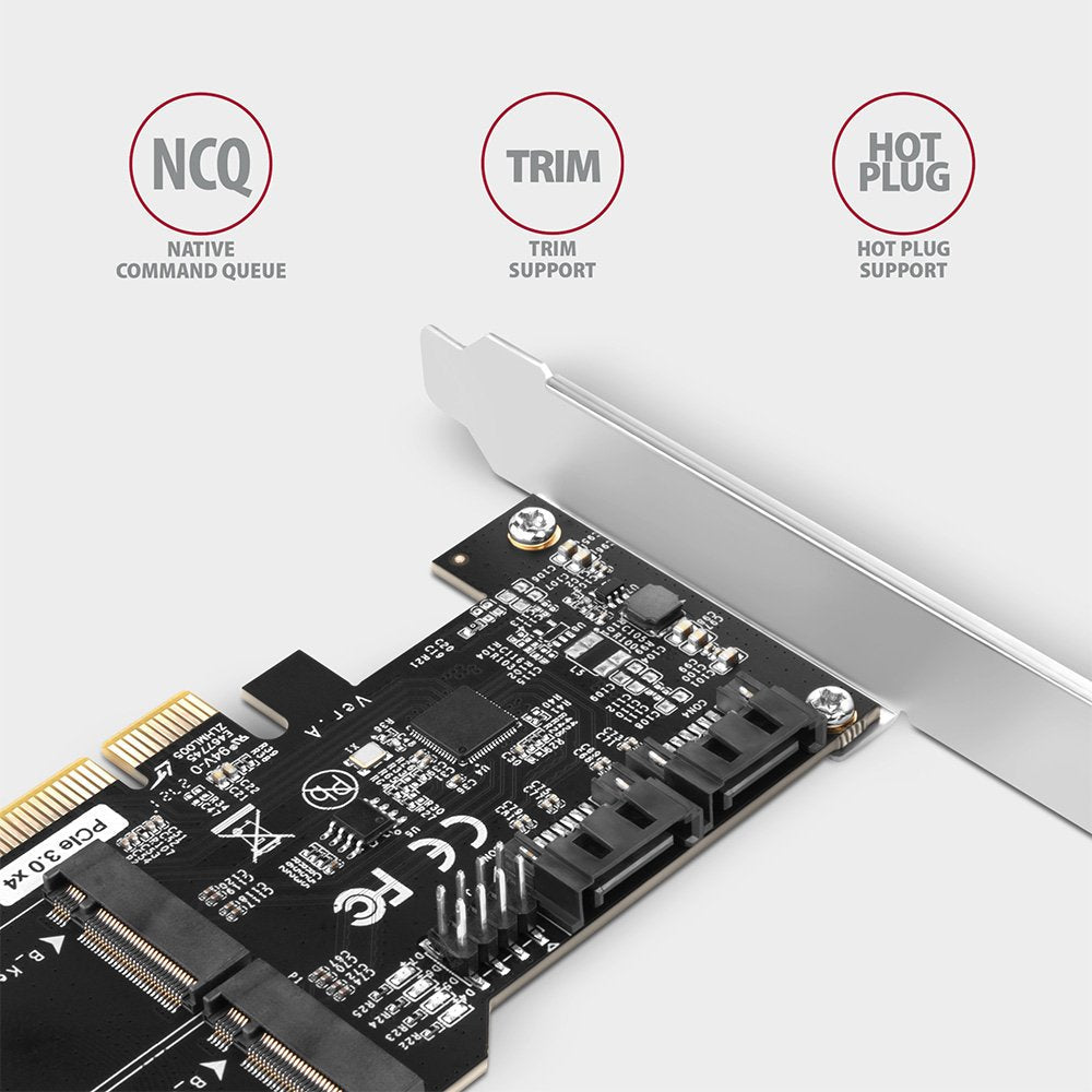 EAN 8595247906984 - Axagon PCES-SA4M2 PCIe Controller 2x internal SATA 6G port+ M.2 B-key tarjeta y adaptador de interfaz Int imagen 4