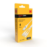 Kodak Cable Usb 2.0 A  Lightning + Usb-C + Micro-Usb