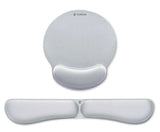 Pack De Reposamuñecas Y Alfombrilla Ergonómica Subblim Ergo Memoryflex Plateadas
