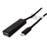 Value Usb 2.0 Verlngerung, Aktiv, Mit Repeater, A-C, Schwarz, 15 M