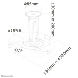Newstar Soporte De Techo Proyector Beamer-C80 White