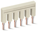 Wago 2002-406 Brcker,6-Fach,Isoliert,Lichtgrau