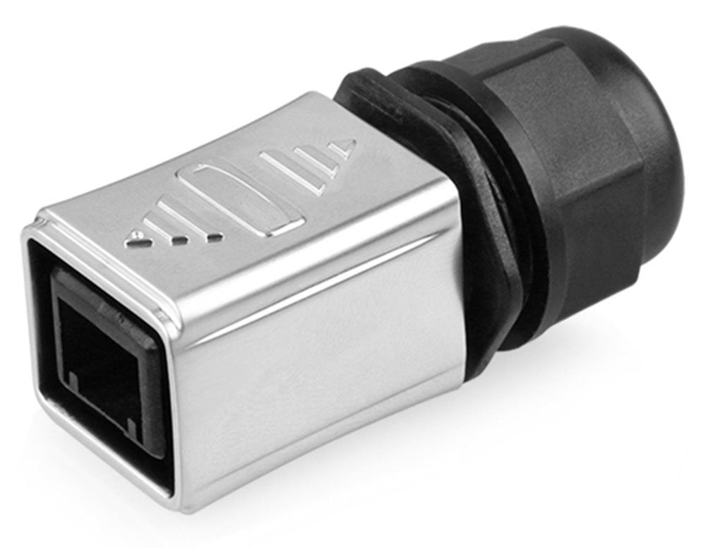Industrie-Steckverbinder S6 - Unbestückter Stecker, Aussparung Für Rj45 Stecker, Metall, Good Connections®