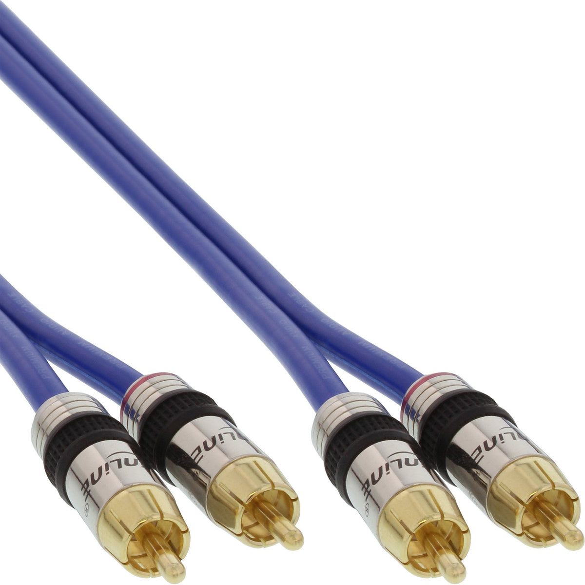 Cable De Audio Inline Premium Rca 2x Rca Macho A Macho 5m