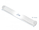 Manguera De Trenza Delock Con Sujetador De Velcro, 2 Metros X Ø 19 Mm Blanco 20702