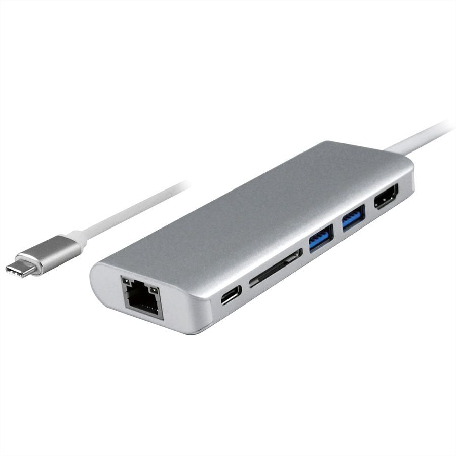Estación De Acoplamiento Usb Tipo C Hdmi 4k Usb 3.0 Usb 3.2 Gen 1 Sd Microsd Gigabit Ethernet