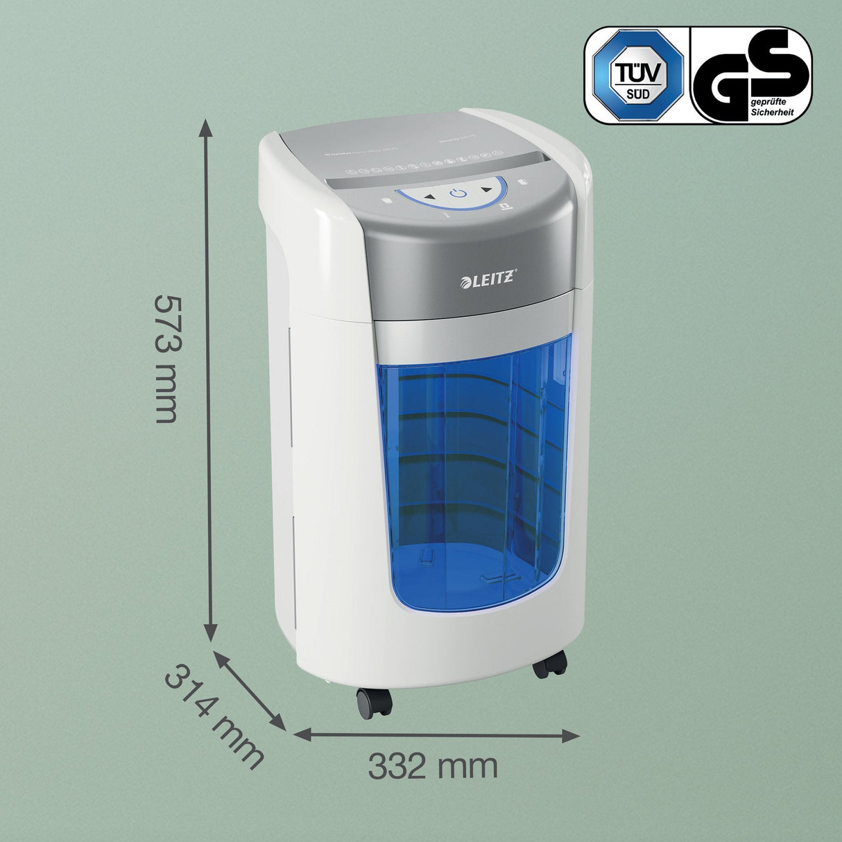 Leitz Iq Optimax Home Office 225 Triturador De Papel Microcorte 58 Db Gris, Blanco