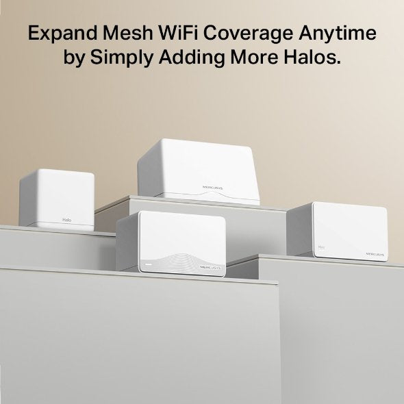 Punto De Acceso Interior Mesh Wifi 7 Mercusys Halo H27be(3-Pack) 2880 Mbps 5ghz Xrj45 1gbps