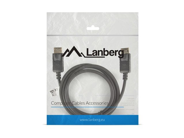 Lanberg Cable Displayport M/M 1.80m Negro Ca-Dpdp-10cc-0018-Bk