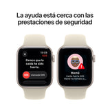 Apple Watch Se3 Gps 44mm Caja De Aluminio Blanco Estrella Correa Deportiva Arena M L