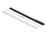 Delock Bridas Para Cables Flexibles, Reutilizables 10 Piezas Blancas + 10 Piezas Negras
