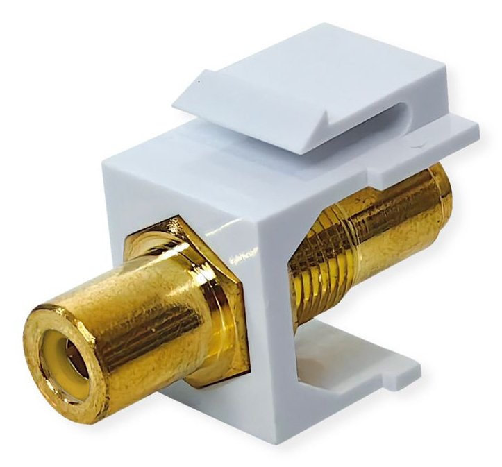 Value Rca-Keystone-Kupplung, Kunststoff, Gelb