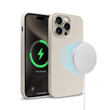 Crong Color Cover Magnetic - Etui Iphone 15 Pro Magsafe (Kamienny Bez)