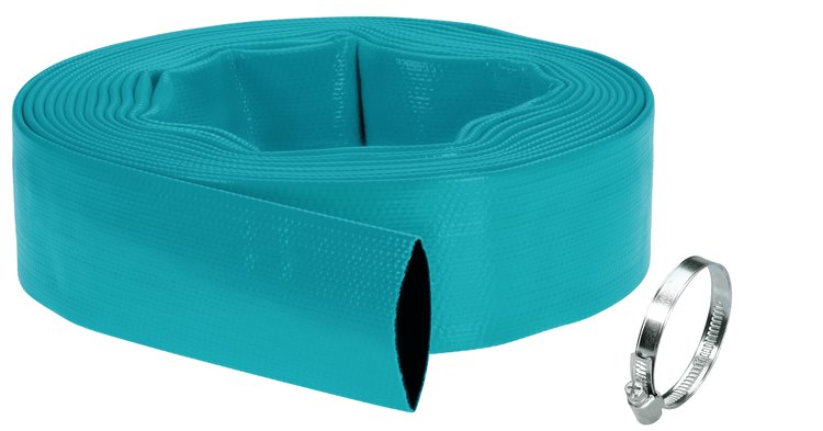 Set De Manguera Plana Gardena 38mm (1.1/2"), 10 Metros (Turquesa)