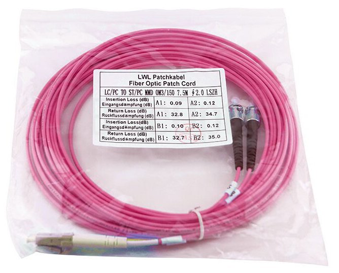 Blueoptics Sfp3133fu1mk Cable De Fibra Optica 1 M Lc St Om4 Magenta