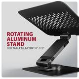 EAN 8595247909206 - Axagon STND-LRB Laptop-Ständer, 360° drehbar, Doppelgelenk, verlängerbar Soporte para ordenador portátil  imagen 2