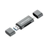 EAN 6922794736429 - Vention CCHH0 lector de tarjeta USB Type-A/USB Type-C/Micro-USB Gris imagen 1