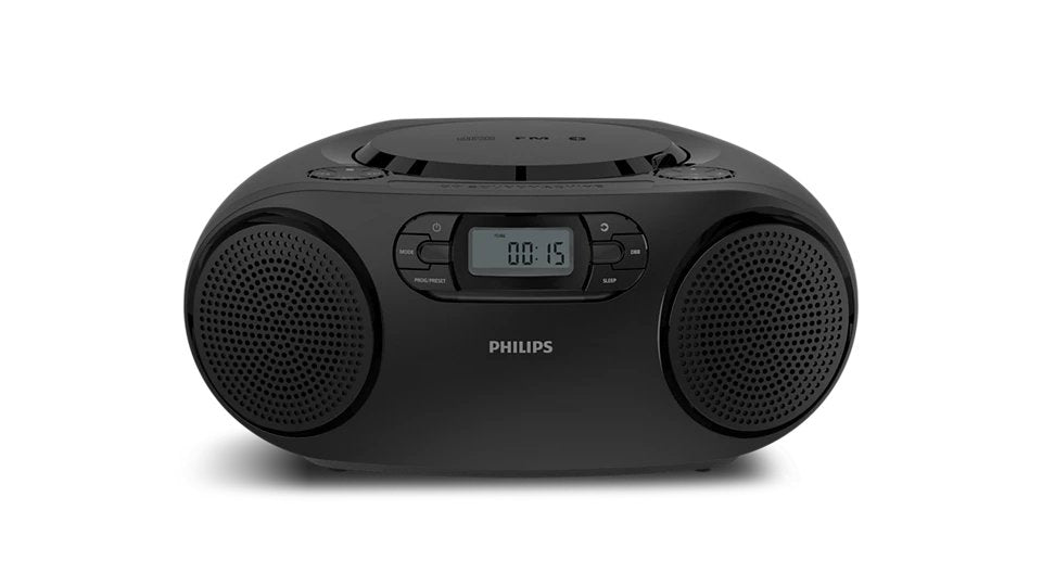 Radio Cd Philips Taz2000b 3w Rms Con Cable Con Pilas Negra