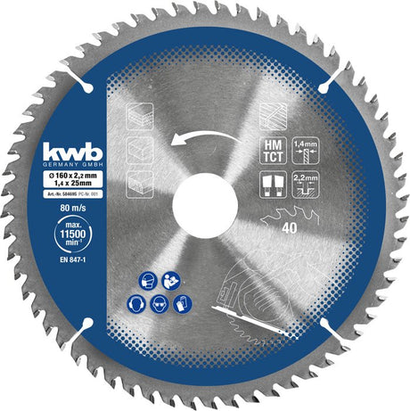 EAN 4009315847955 - kwb 584795 hoja de sierra circular 16,5 cm 3 pieza(s) imagen 2