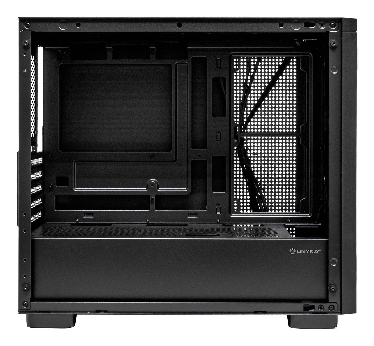 Caja Microatx Unyka Revelat Mesh Edge Gpu 450mm 1x3.5 1x2.5 Color Negro