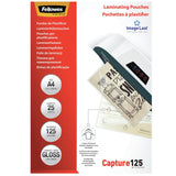 Fundas De Plastificar Fellowes 5396301 Acabado En Brillo  A4 125 Micras Pack 25 Universal