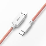 Cablemod Pro Coiled Keyboard Cable Usb-C A Usb Tipo A, Orangesicle - 150cm