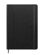 Oxford Cuaderno Cosido Signature 80h A5 1 Línea Cierre C/Goma Tapa Extradura Negro