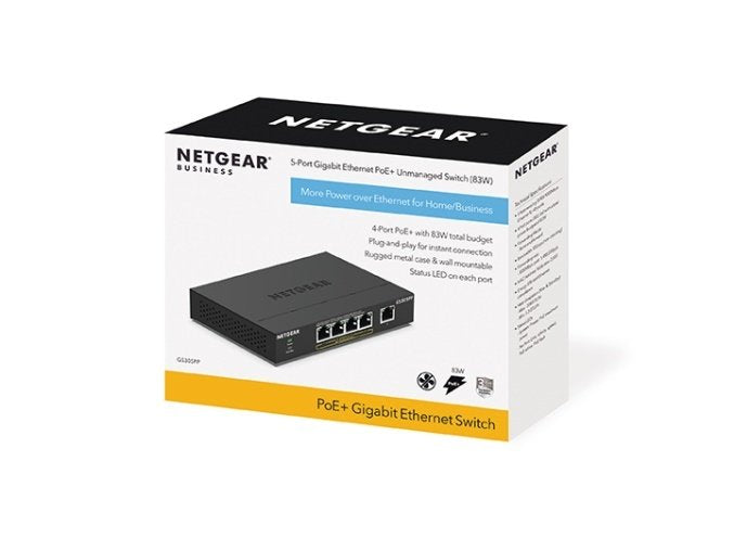 Netgear Gs305pp No Administrado Gigabit Ethernet (10/100/1000) Negro Energía Sobre Ethernet (Poe)
