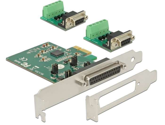 Delock 65841 Tarjeta Pci Express A 2 X Serial Rs-422/485 Protección Esd Protección Opcional Contra Sobretensiones