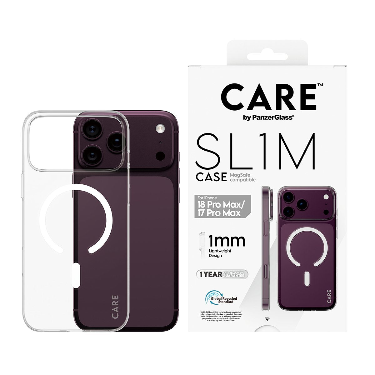 Care Sl1m Case Transpar. Magsafe Ip 18prmx 17prmx