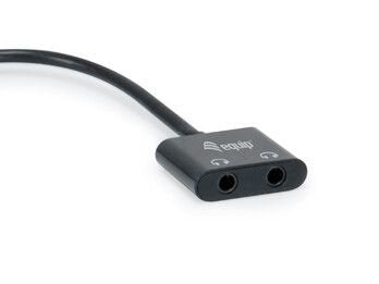 Cable Adaptador Usb-C A Audio Dac 2 Jack 3.5mm Hembra Para Auricular Y Microfono