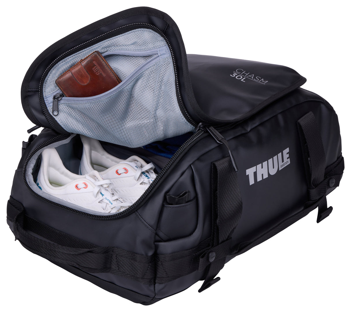 EAN 0085854257480 - Thule Chasm TDSD301 Black bolso de lona 30 L Poliéster Negro imagen 16