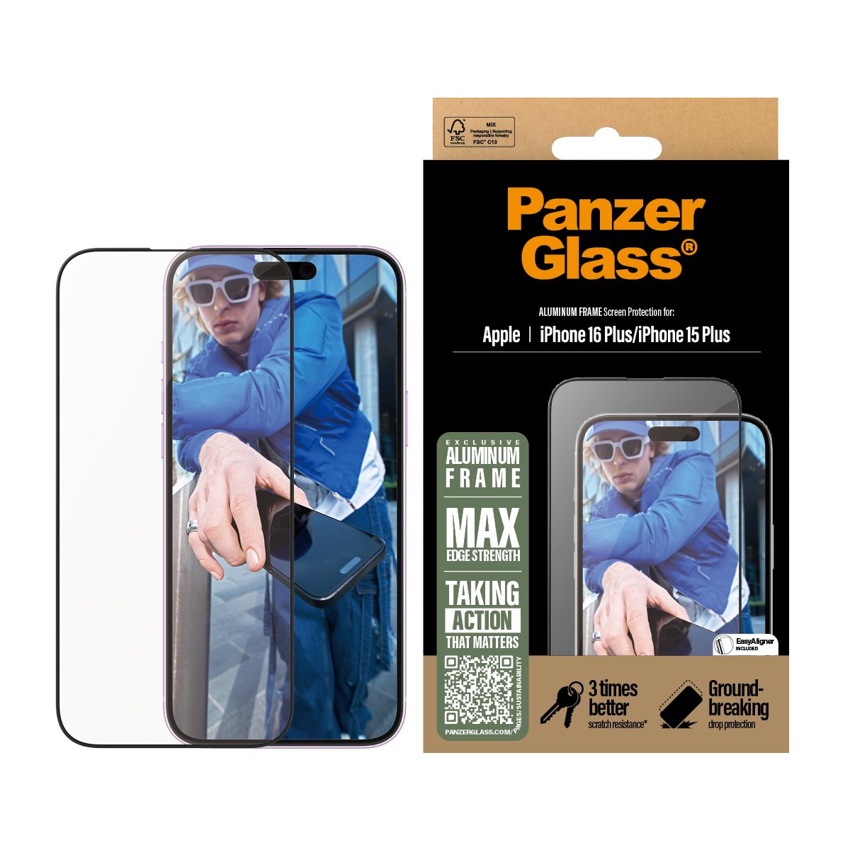 EAN 5715685002274 - PanzerGlass PG Scrn Alu Frame iPhone 16 6.7Inch UWF imagen 2