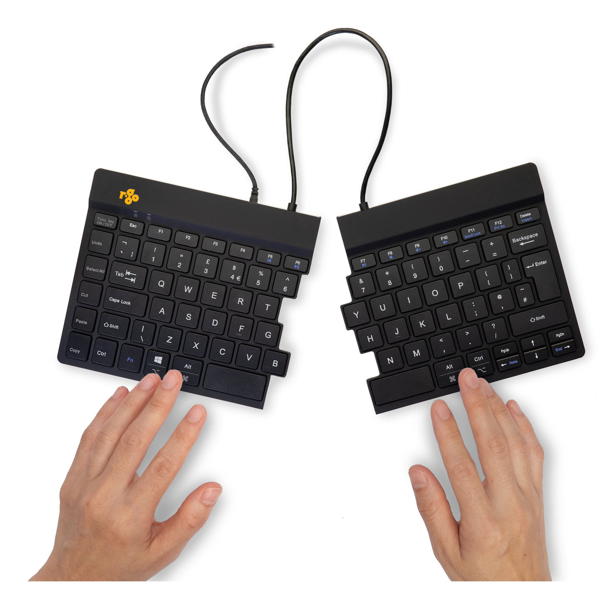 R-Go Tools R-Go Split Teclado Ergonómico, Qwerty (Uk), Negro, Cableada