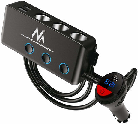 EAN 5902211110972 - Maclean MCE218 cargador de dispositivo móvil Smartphone, Tableta Negro Encendedor de cigarrillos Carga rá imagen 2