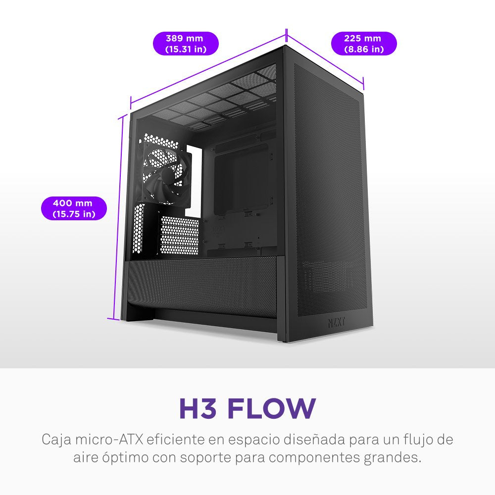 EAN 5056547207988 - NZXT H9 H3 Flow Midi Tower Negro imagen 2