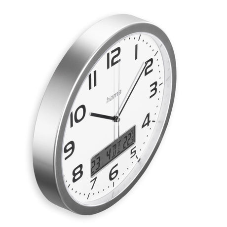 EAN 4047443517685 - Hama 00185878 reloj de mesa o pared Reloj analógico Alrededor Plata, Blanco imagen 2